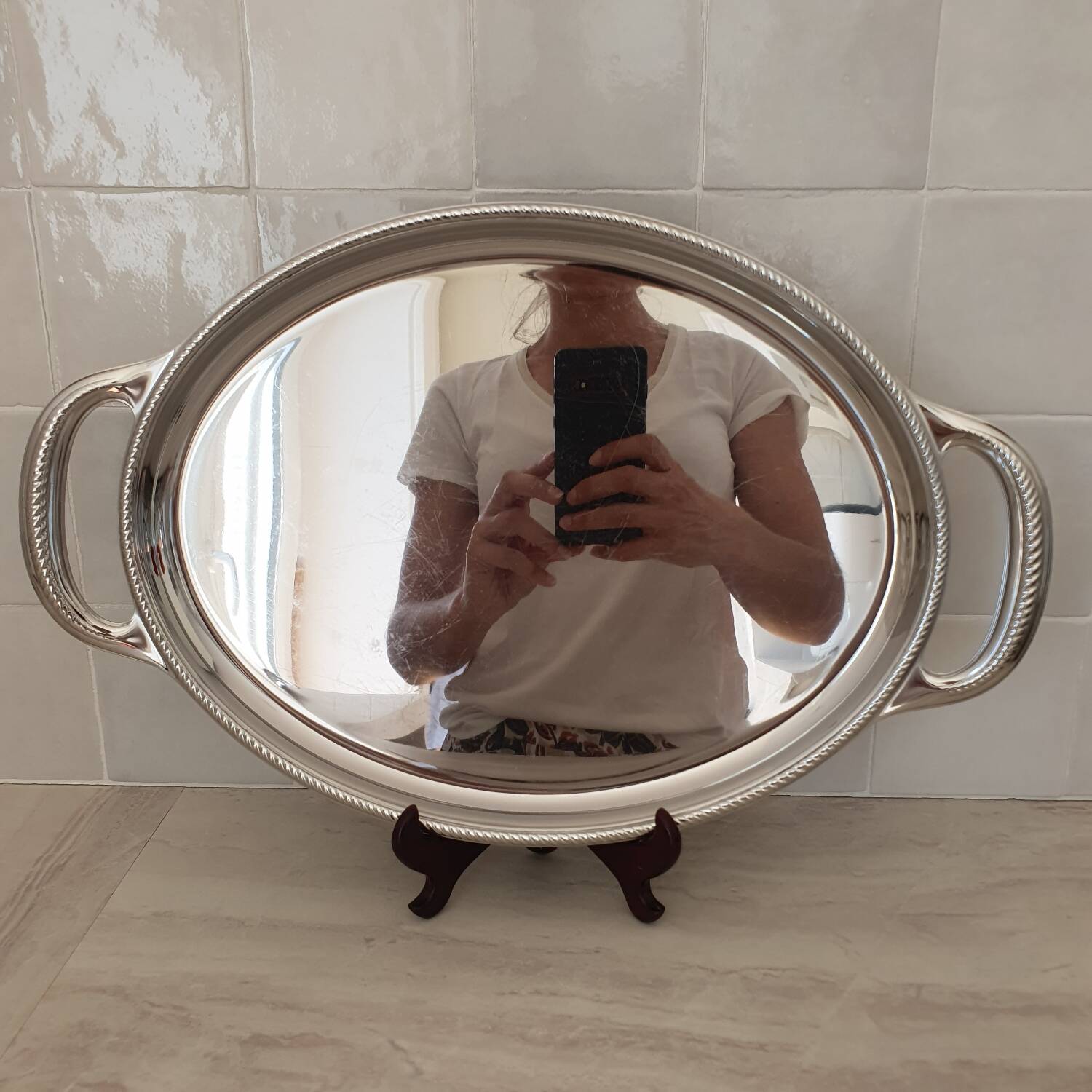 18/10 stainless steel tray Alessi Alfra Italy