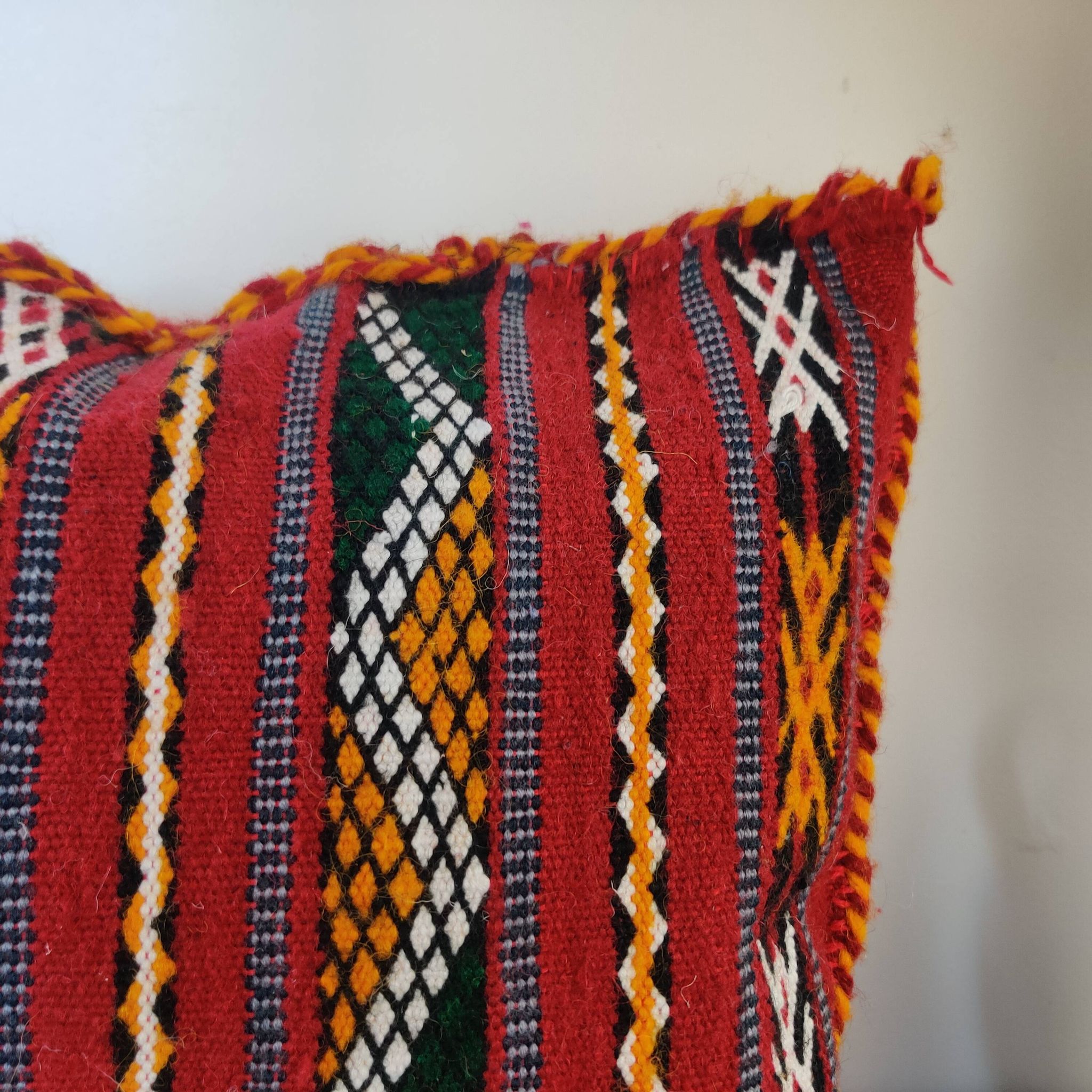 Long Moroccan ethnic Kilim cushion