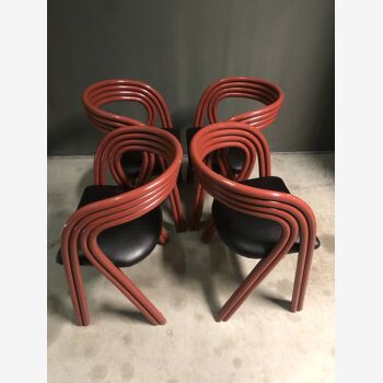 4 Chairs by Axel Enthoven for Rohe, Dutch 1970s