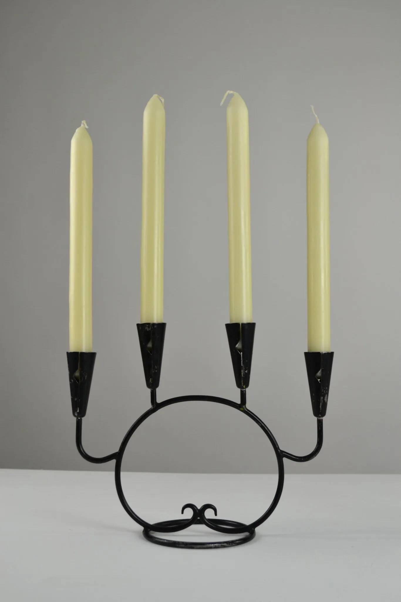 Pair of Candelabras by Nils “Kricke” Wahlström for Ystad-Metall, Sweden, 1950s
