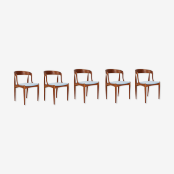 Set of 5 Johannes Andersen Teak Chairs by Uldum Møbler, 1960s