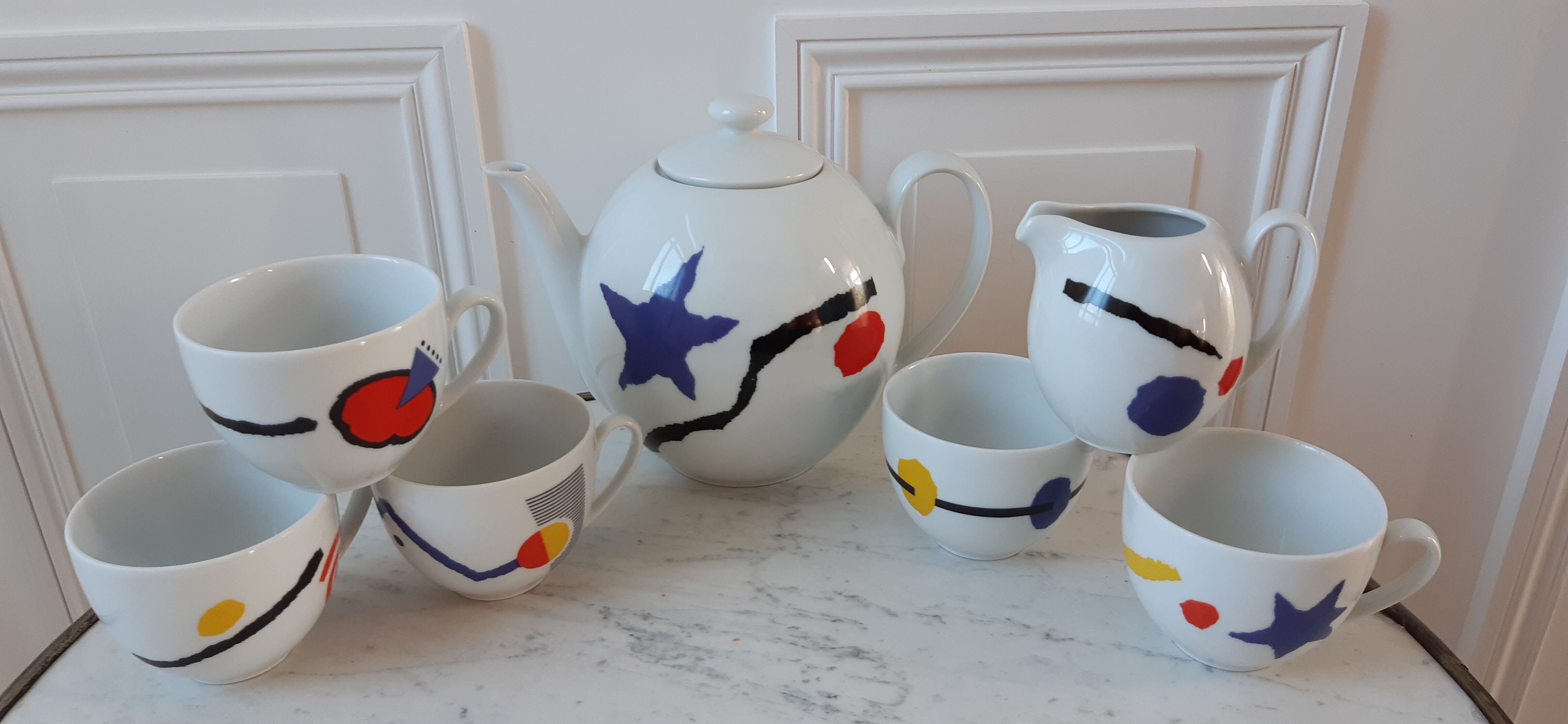 Tea set Axis Paris 80s futuristic style