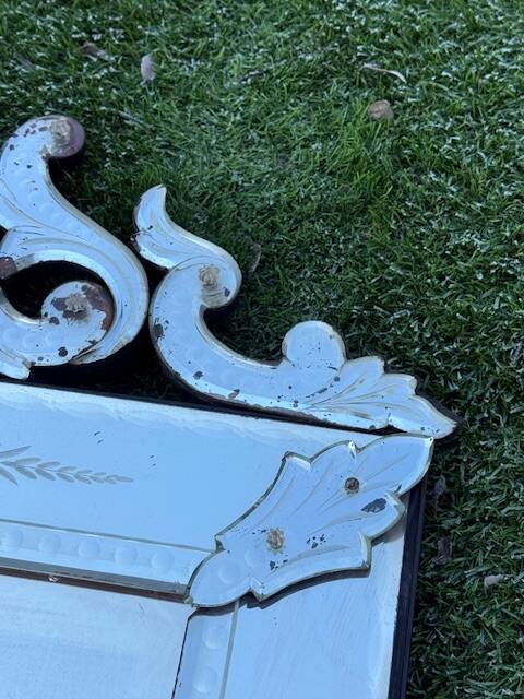 Large murano venice fireplace mirror 1930