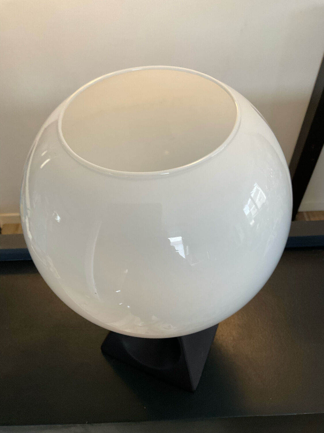 Vintage lamp in opaline and ceramic years 70-80