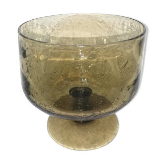 Coupe en verre soufflé bullé Biot diamètre 21cm