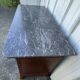 Louis-Philippe commode in burr walnut, Saint-Anne grey marble, mid-century