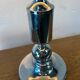 Lampe de table vintage chromée avec abat-jour fleuri