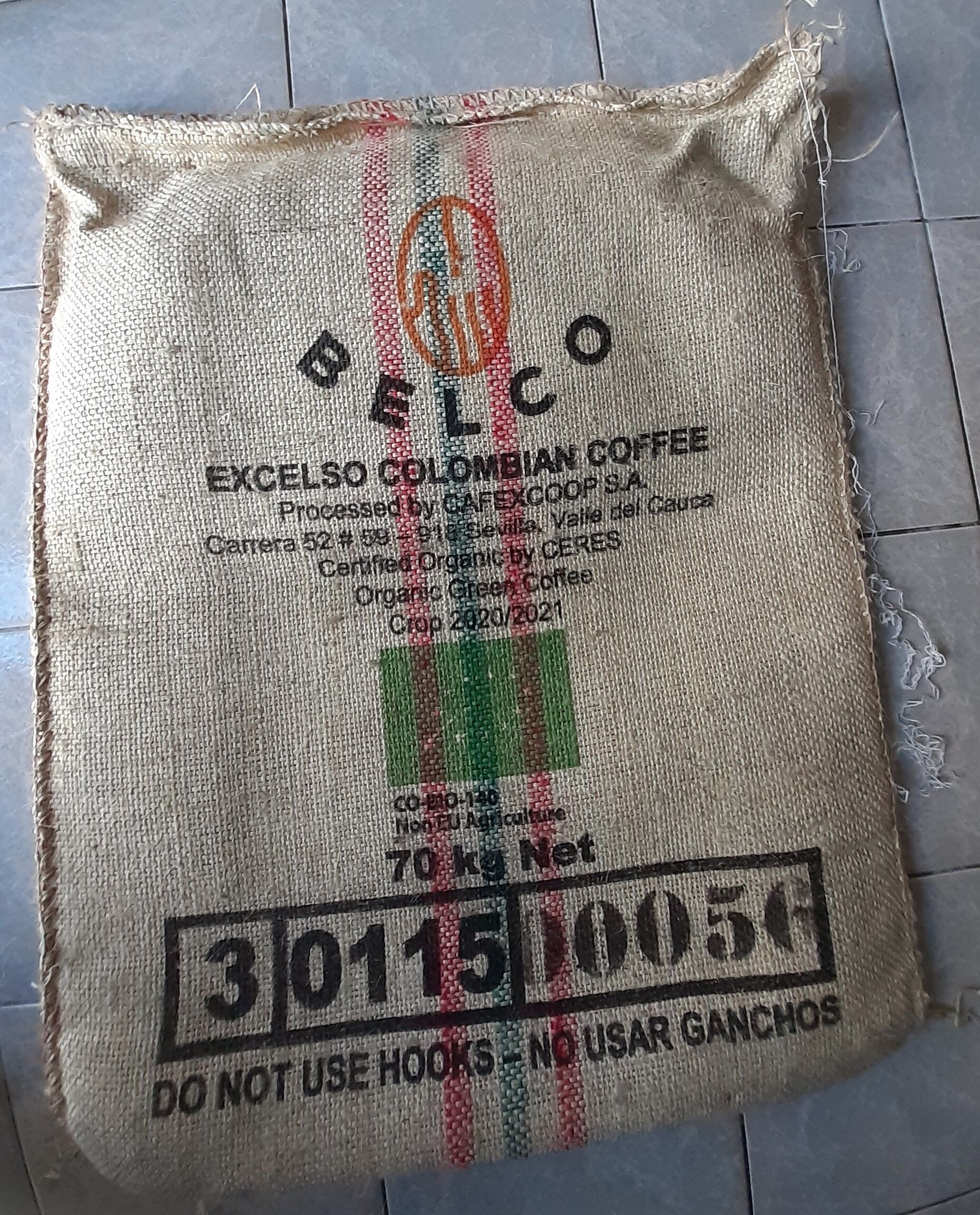 Coffee burlap bag colombia fabrica