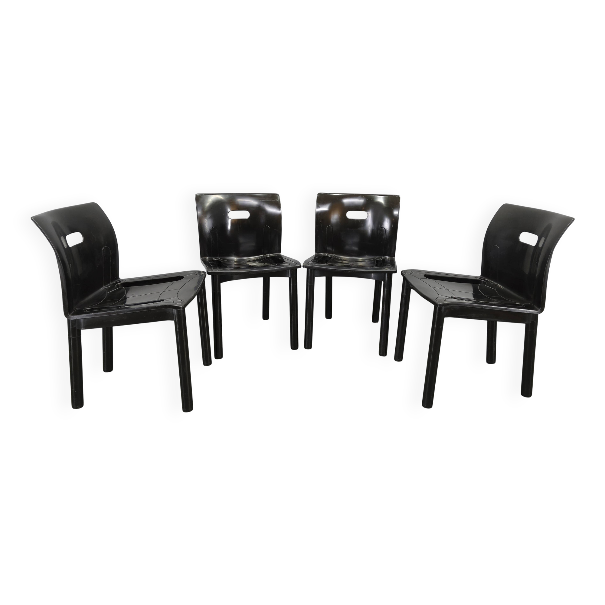 Ensemble de 4 chaises Kartell modèle 4870 par Anna Castelli Ferrieri