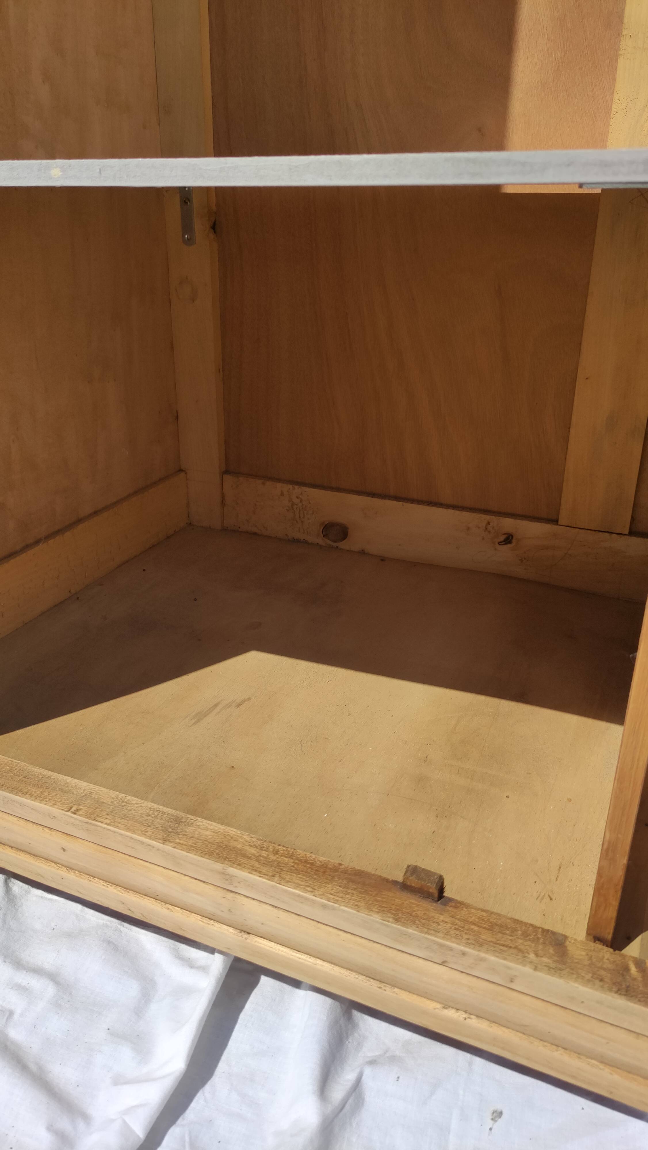 Parisian wardrobe in raw wood