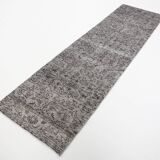 3x11 Rug For Farmhouse Hallway Gray Vintage Runner Rug, 84x291Cm