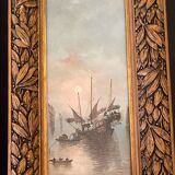 2 paintings, marine subject