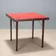 Table de jeu pliante vintage en hêtre teinté, Italie, années 1960
