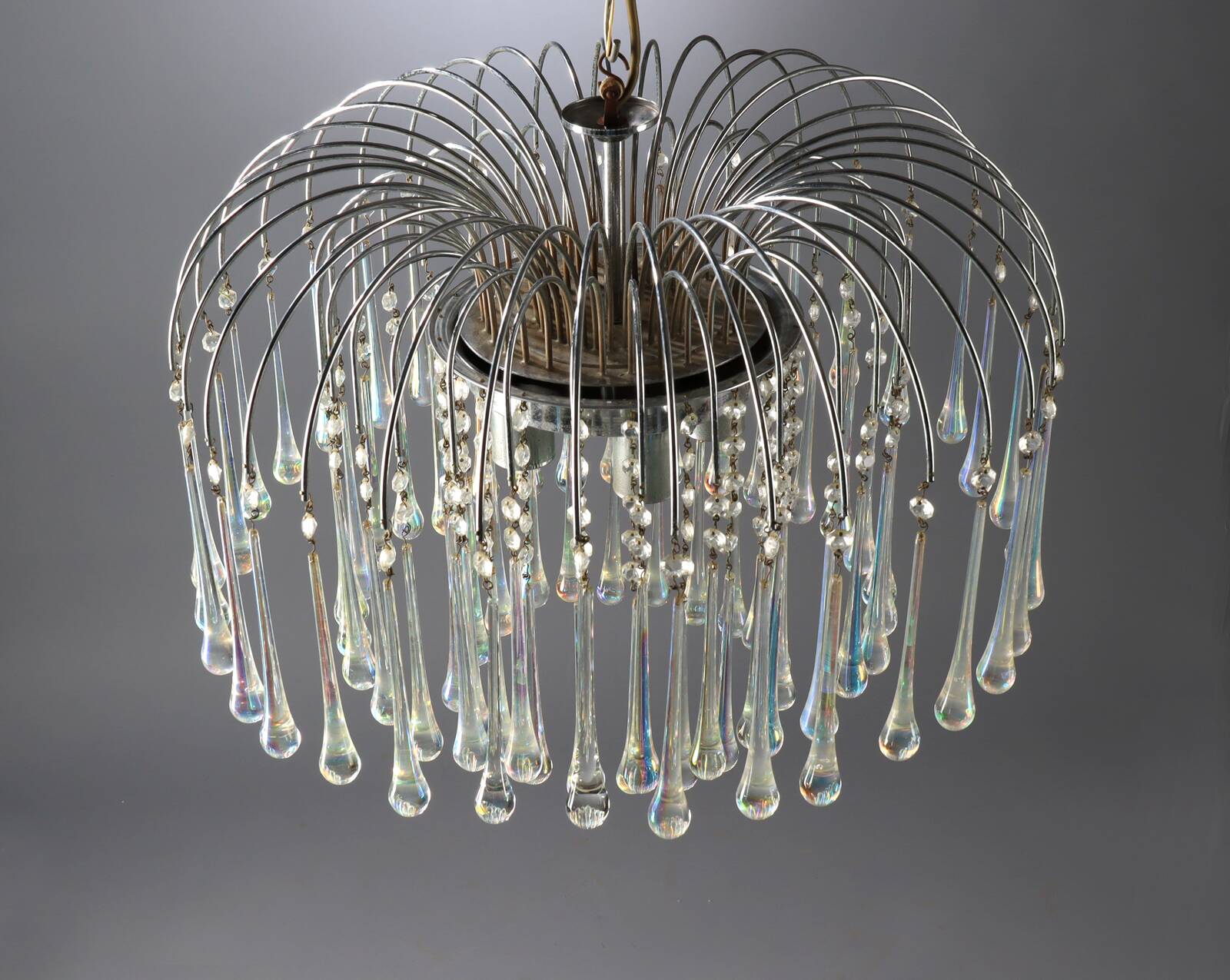 Murano glass waterfall chandelier from the 60s