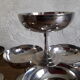 Set of 6 ice cream cups with spoons LETANG REMY 70s
