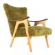 Two tone doodle armchair 'Wing'  fully restored unique upholstery wingback