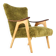 Two tone doodle armchair 'Wing'  fully restored unique upholstery wingback