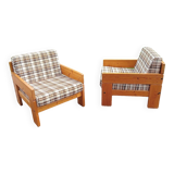 70s brutalist armchairs