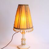 Lampe de table en verre doré opalin, années 1920