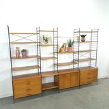 Teak WHB string modulair vrijstaand LP wandsysteem