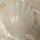 Frosted glass wall sconce Murano Art Deco vintage shell