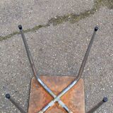 Light green formica and steel stool from the 1980s.