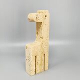 1970s Original Big Travertine Giraffe Sculpture by Enzo Mari for F.lli Mannelli