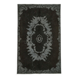 Overdyed Wool Vintage Handmade Carved Rug 169 cm x 288 cm