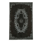 Overdyed Wool Vintage Handmade Carved Rug 169 cm x 288 cm