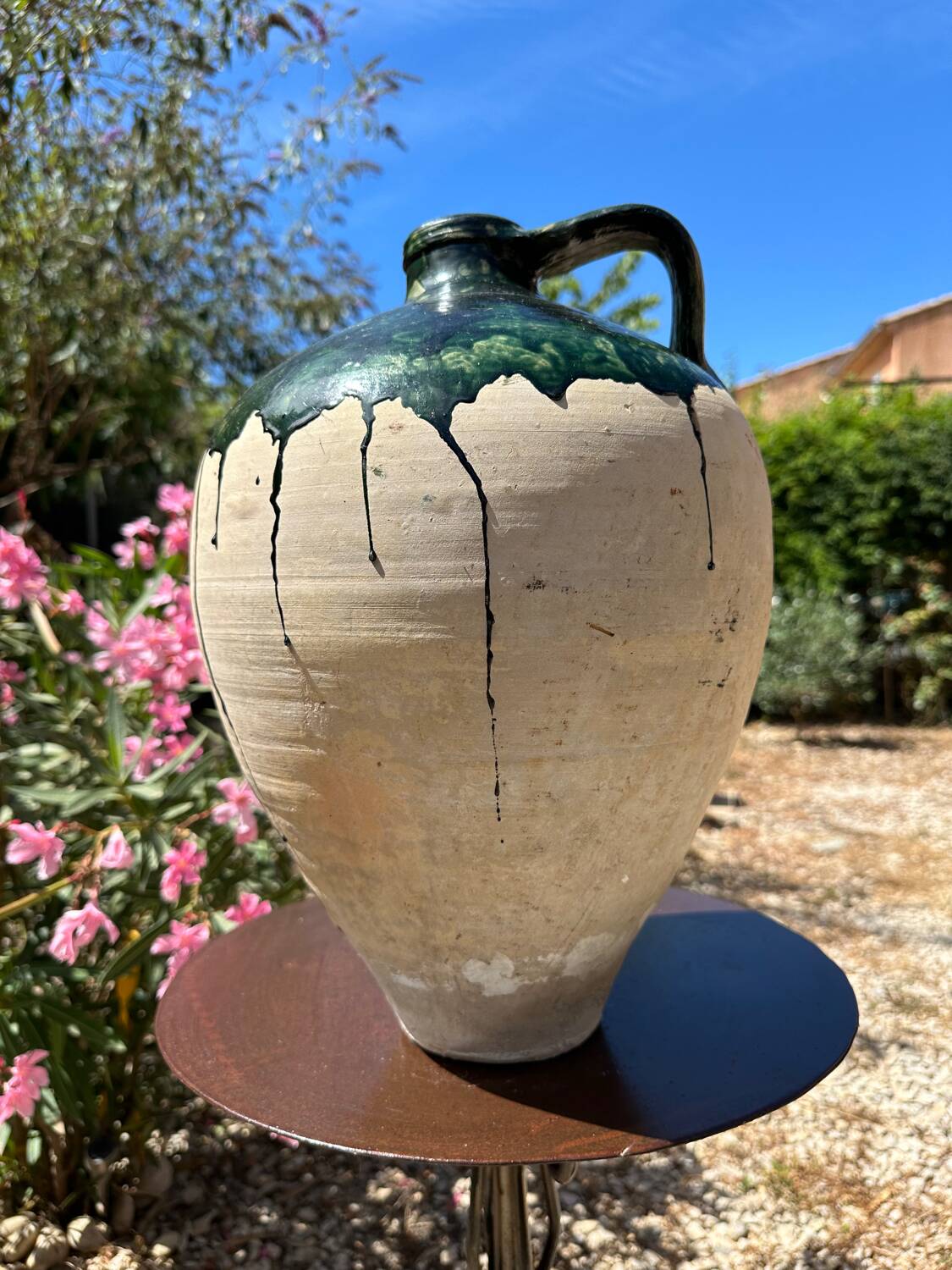 Terracotta pottery jug