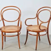 Antique Bentwood Webbing Chairs by Jacob & Josef Kohn for Wiener Werkstätte, Austria, 1890s, Set of 2