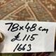 Vintage turkish kilim 78x48 cm shabby wool