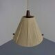 Teak and Sisal Ceiling Lamp from Temde, 1960s