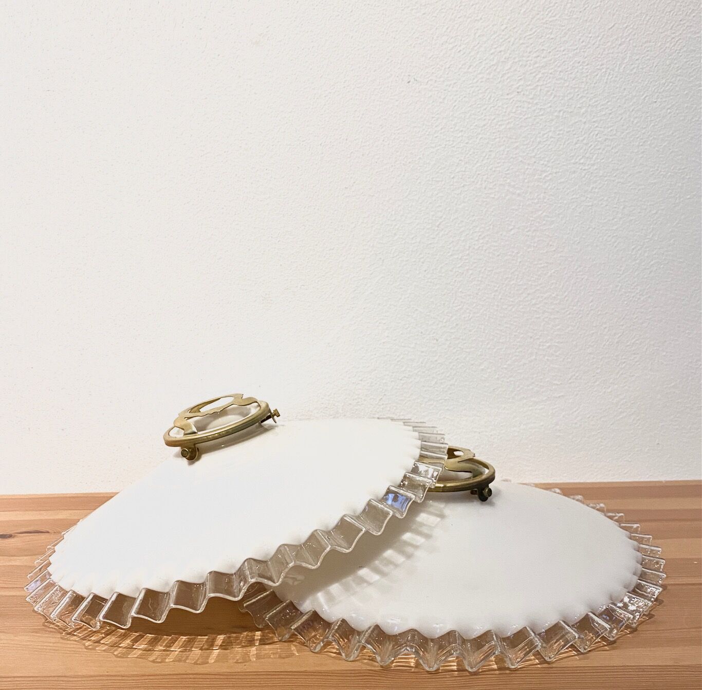 Opaline pendant lamp - vintage - retro - upcycling - unique piece - lamps