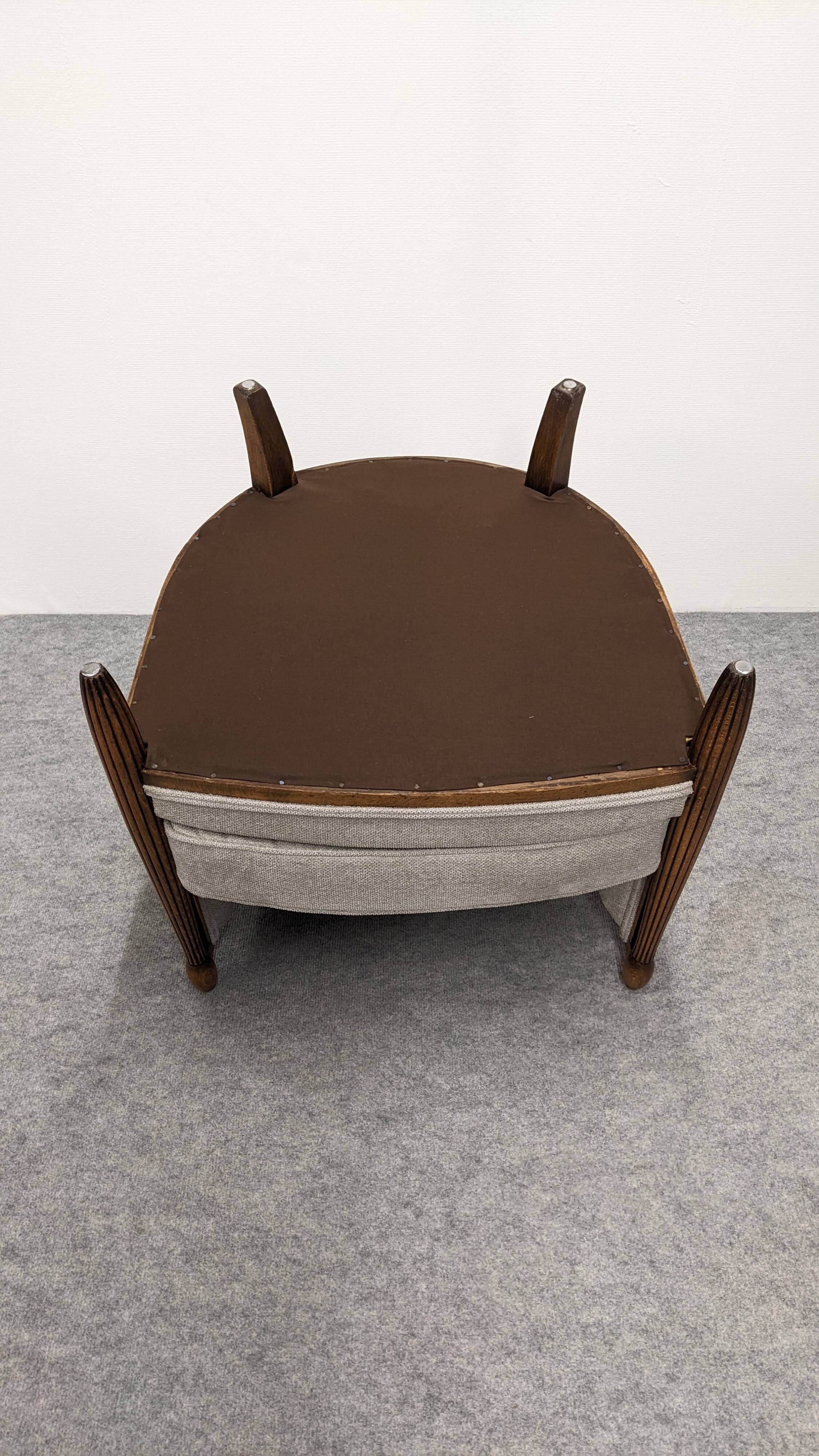 Pair of Art Deco gondola armchairs, France circa 1920