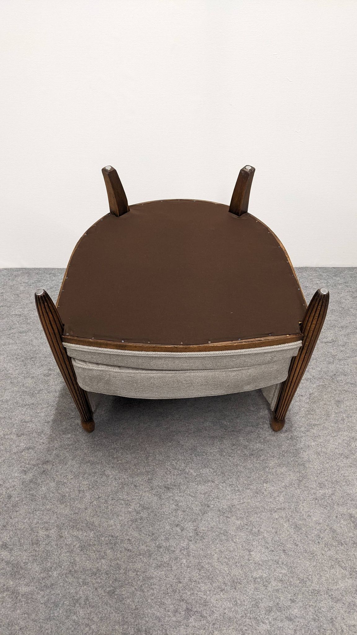 Pair of Art Deco gondola armchairs, France circa 1920