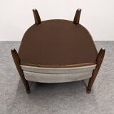 Pair of Art Deco gondola armchairs, France circa 1920