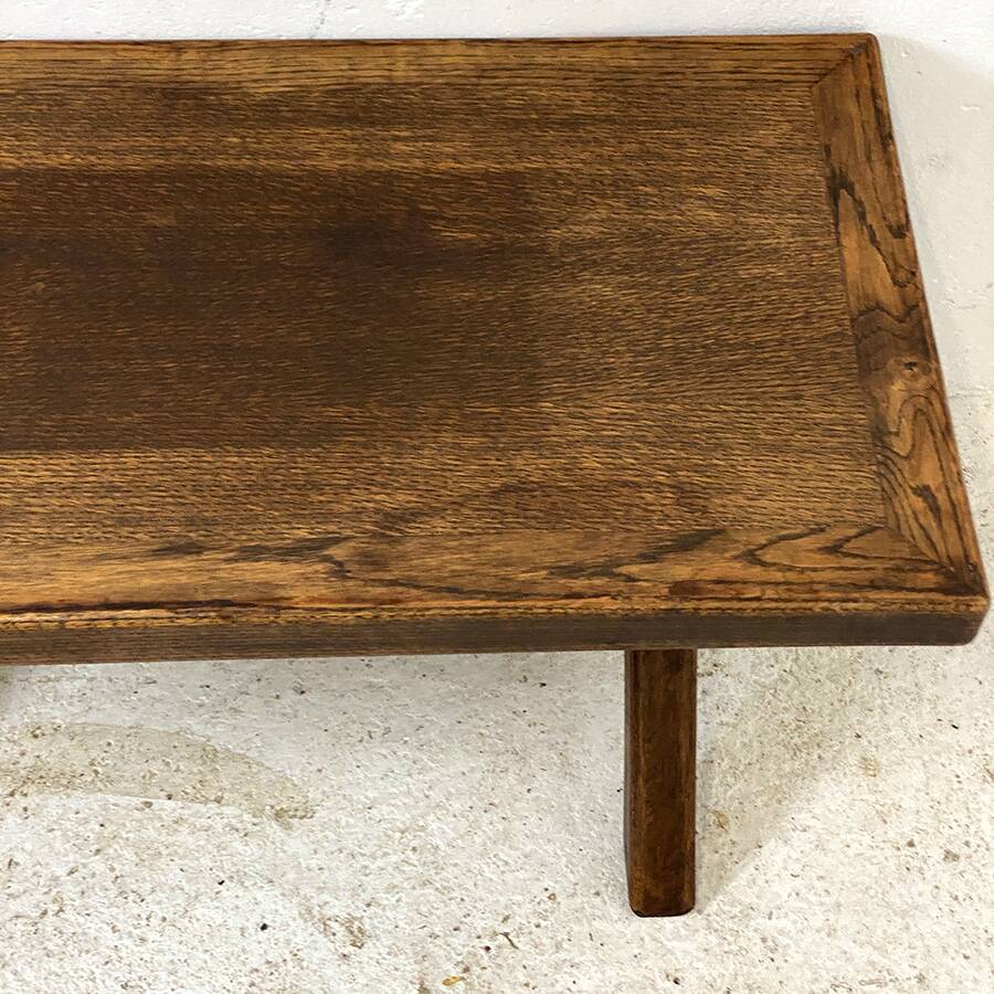 70's Brutalist Coffee Table Solid Oak