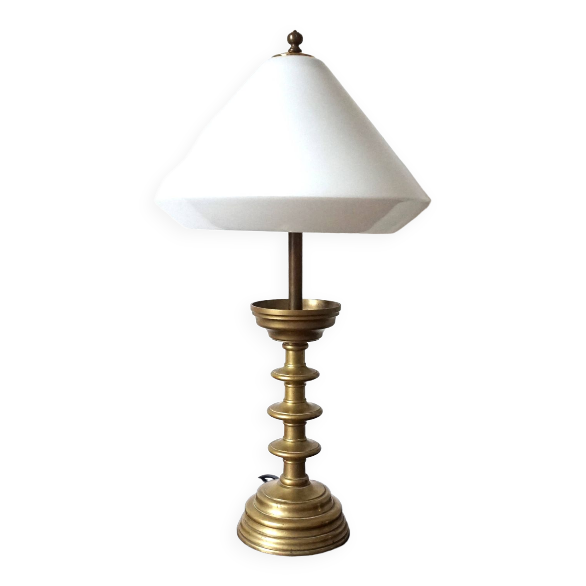 Lampe de Table Empire Art Nouveau en Laiton