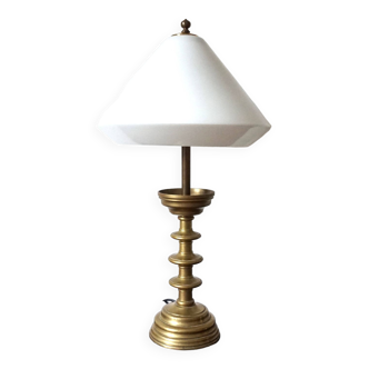 Art Nouveau Brass Empire Table Lamp