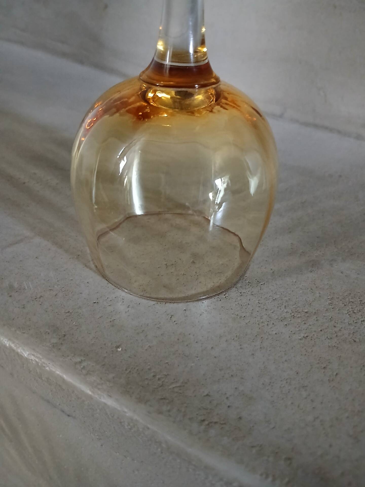 4 antique crystal stem glasses