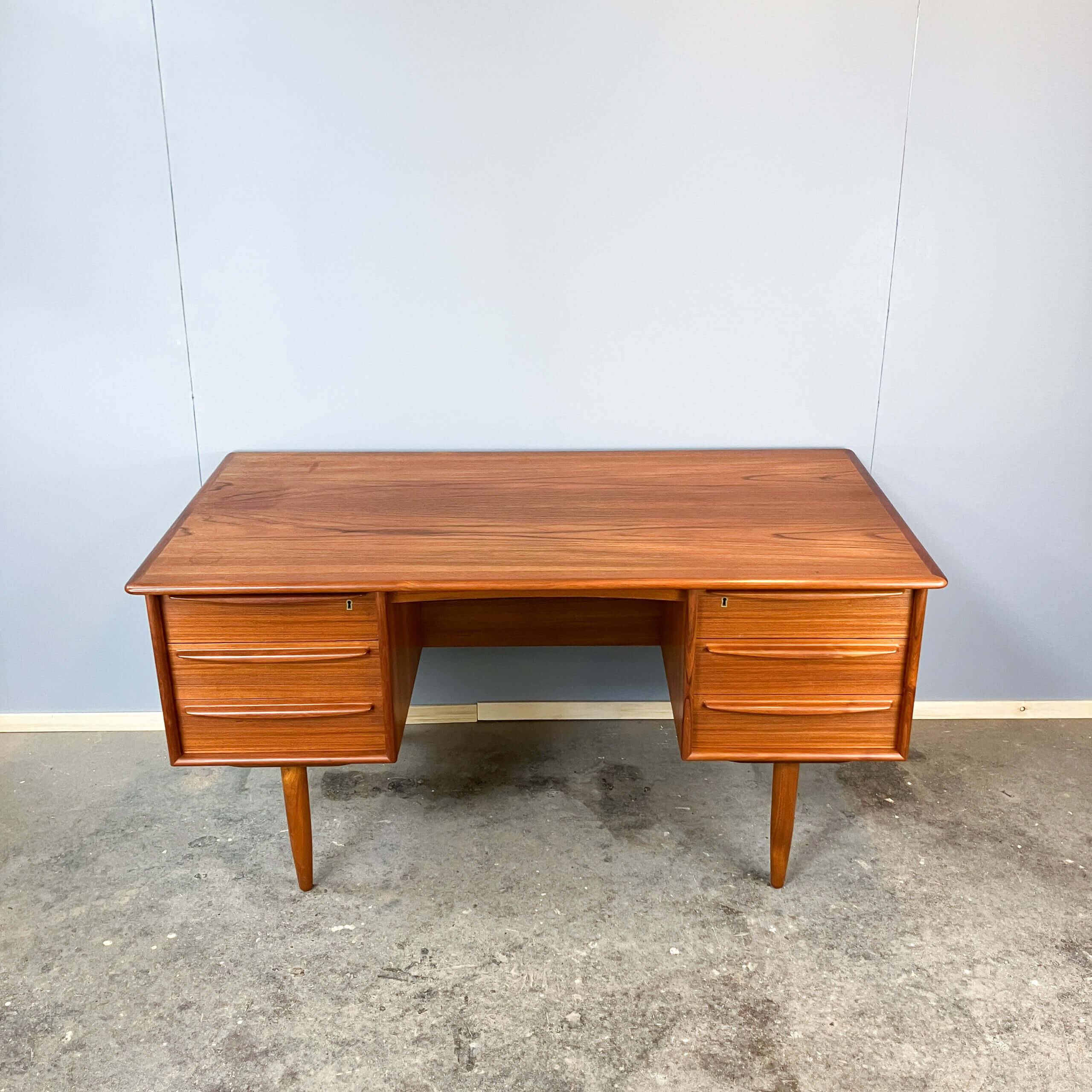 Danish desk by Svend Åge Madsen for Falster, teak, 1960s