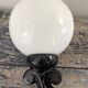 Pair of vintage enameled cast iron wall sconces