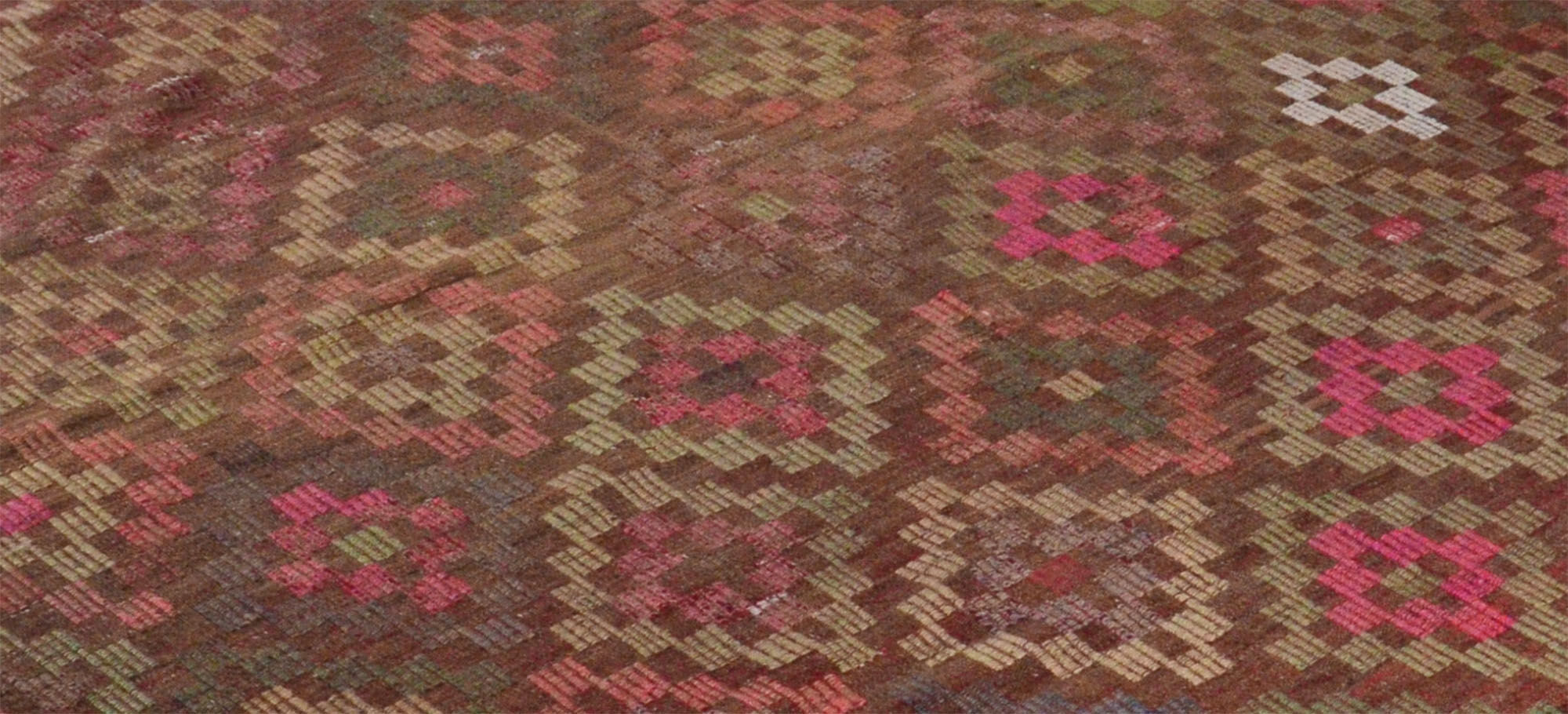 Anatolian handmade kilim rug 267 cm x 186 cm