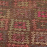 Anatolian handmade kilim rug 267 cm x 186 cm