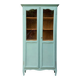 Vintage grey-green glass cabinet from the 1960s.