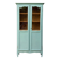 Vintage grey-green glass cabinet from the 1960s.