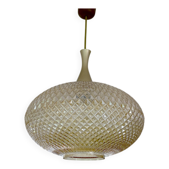 Vintage Scandinavian Glass Pendant Light