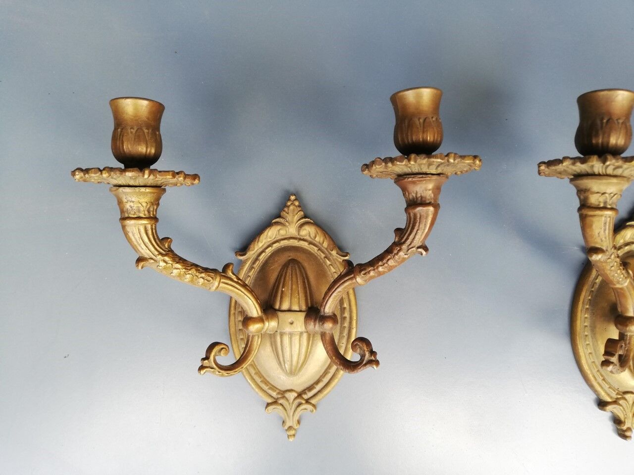 Pair of neoclassical bronze sconces