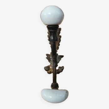 Wall coat rack with 2 ceramic hooks